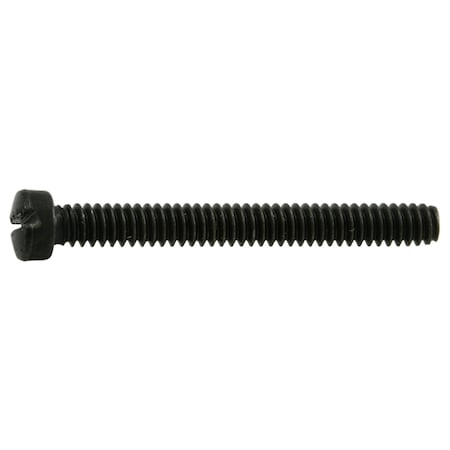 Midwest Fastener #4-40 x 1 in Slotted Fillister Machine Screw, Black Oxide Steel, 6 PK 32908